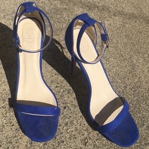 Cobalt Blue Ankle Strap Heels